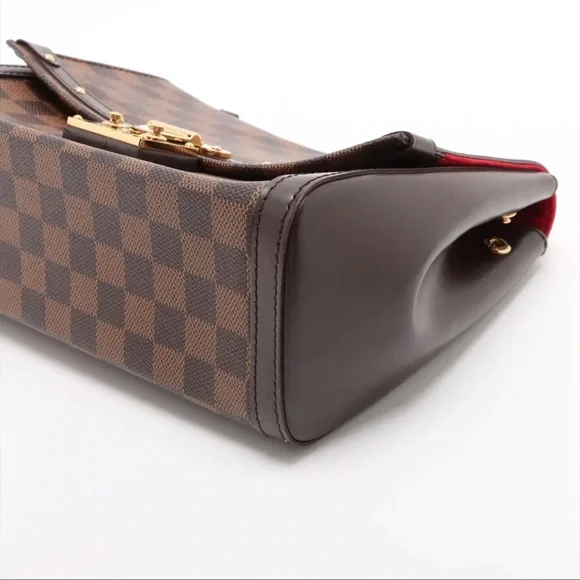 ‼️RARE❤️Louis Vuitton Damier Ebene shoulder bag studded LV handbag LV trunk bag - Picture 14 of 17